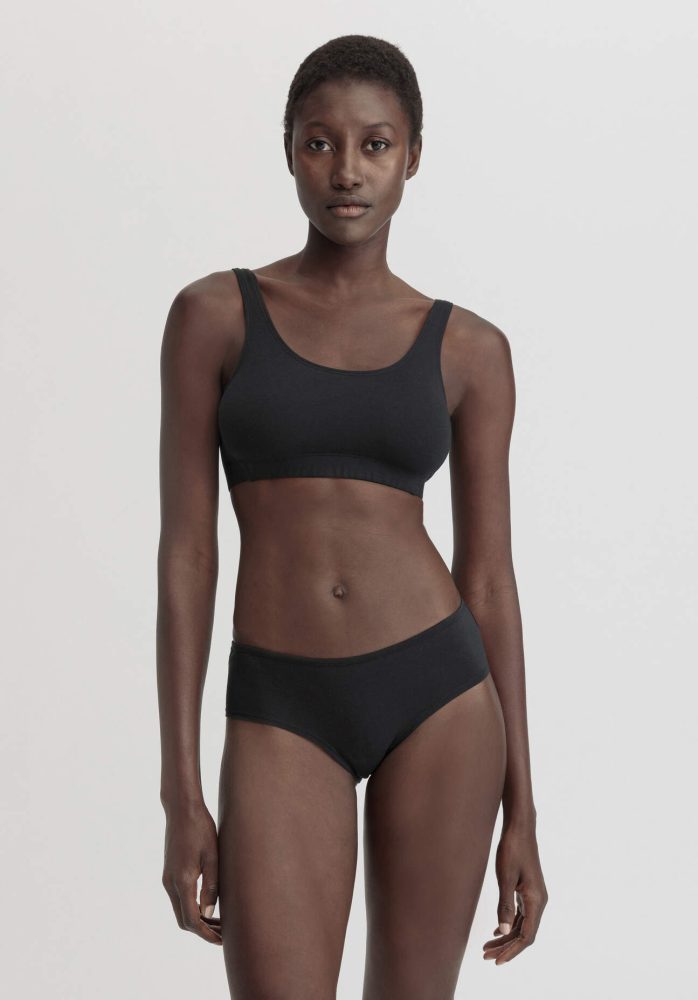 hessnatur Damen Panty Regular Cut COTTON FEEL aus Bio-Baumwolle - schwarz Grösse38