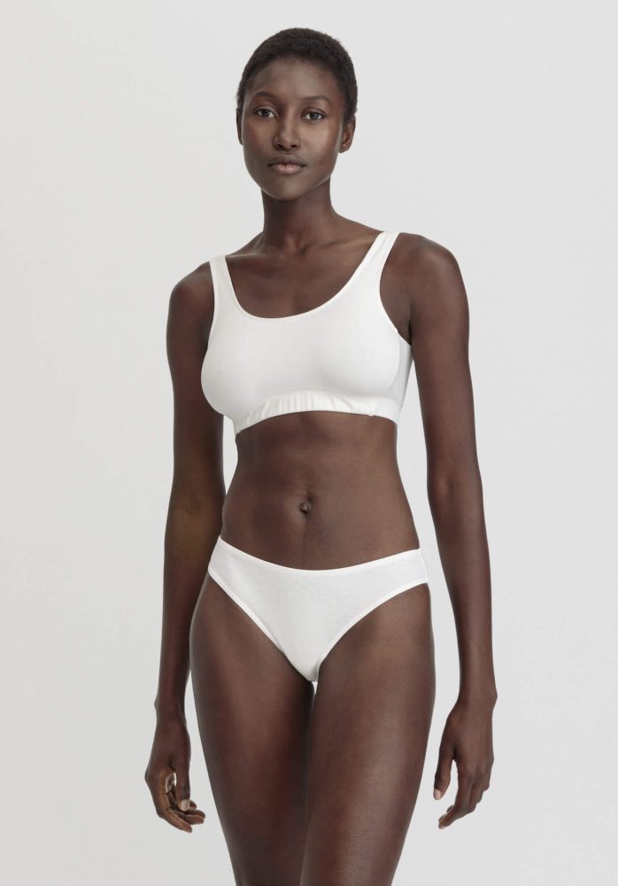 hessnatur Damen Slip Regular Cut COTTON FEEL aus Bio-Baumwolle - weiß Grösse40