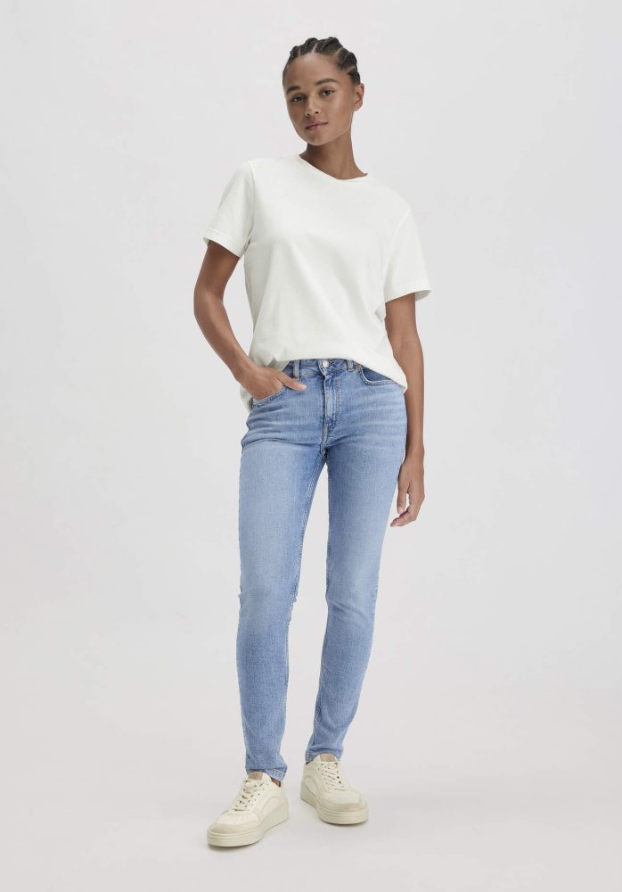 hessnatur Damen Jeans LINA Mid Rise Skinny aus Bio-Denim - blau Grösse26/30