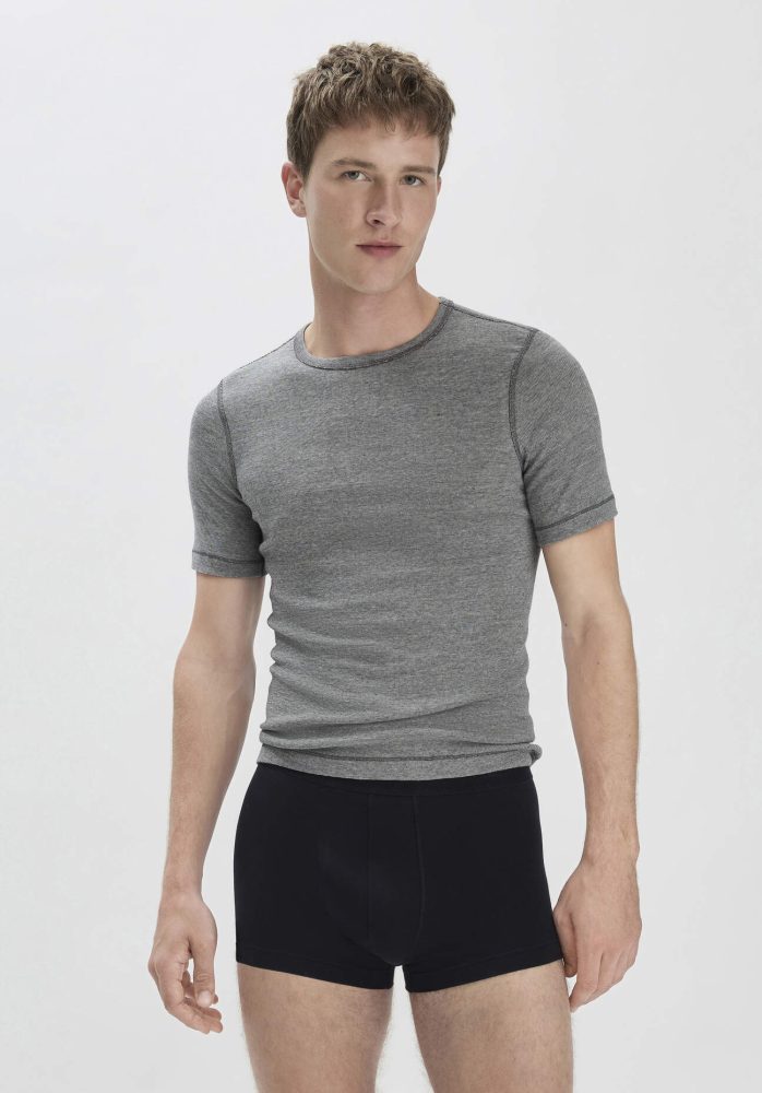 hessnatur Herren Pants Regular Cut COTTON MIX aus Bio-Baumwolle - schwarz Grösse6 = L