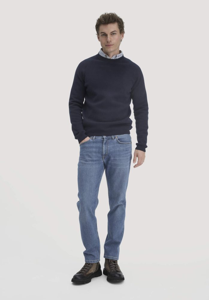 hessnatur Herren Jeans BEN Regular Straight aus Bio-Denim - blau Grösse32/32