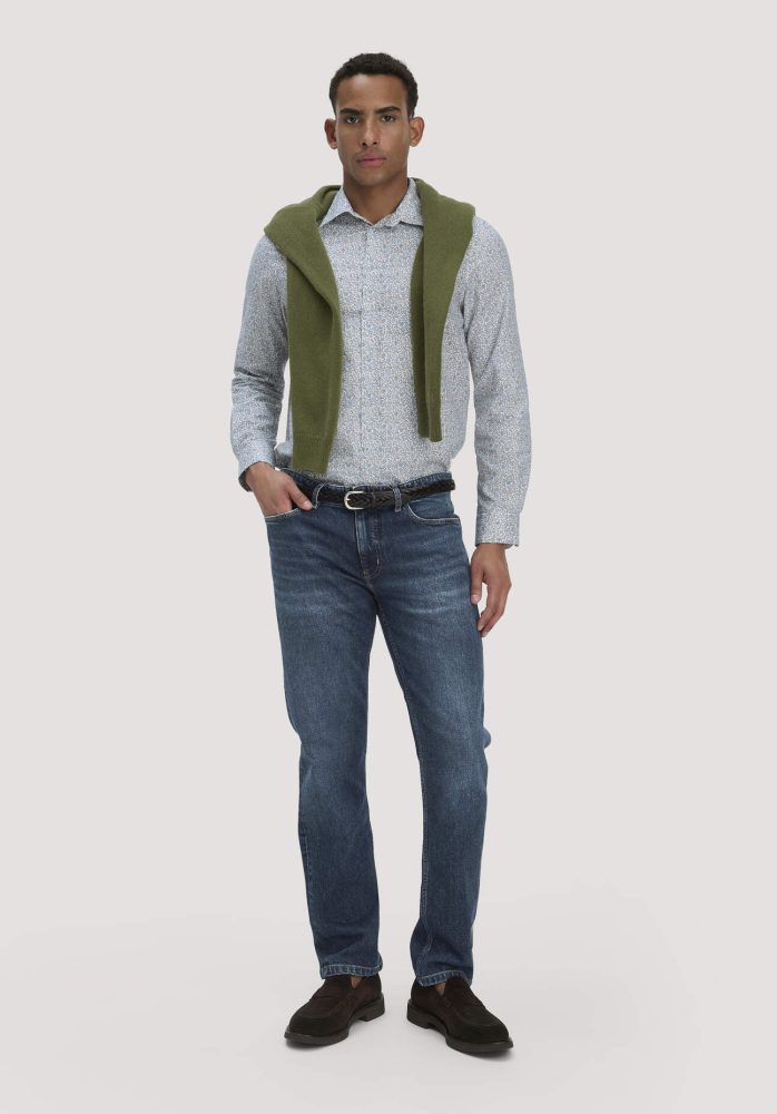 hessnatur Herren Jeans BEN Regular Straight aus Bio-Denim - blau Grösse32/30