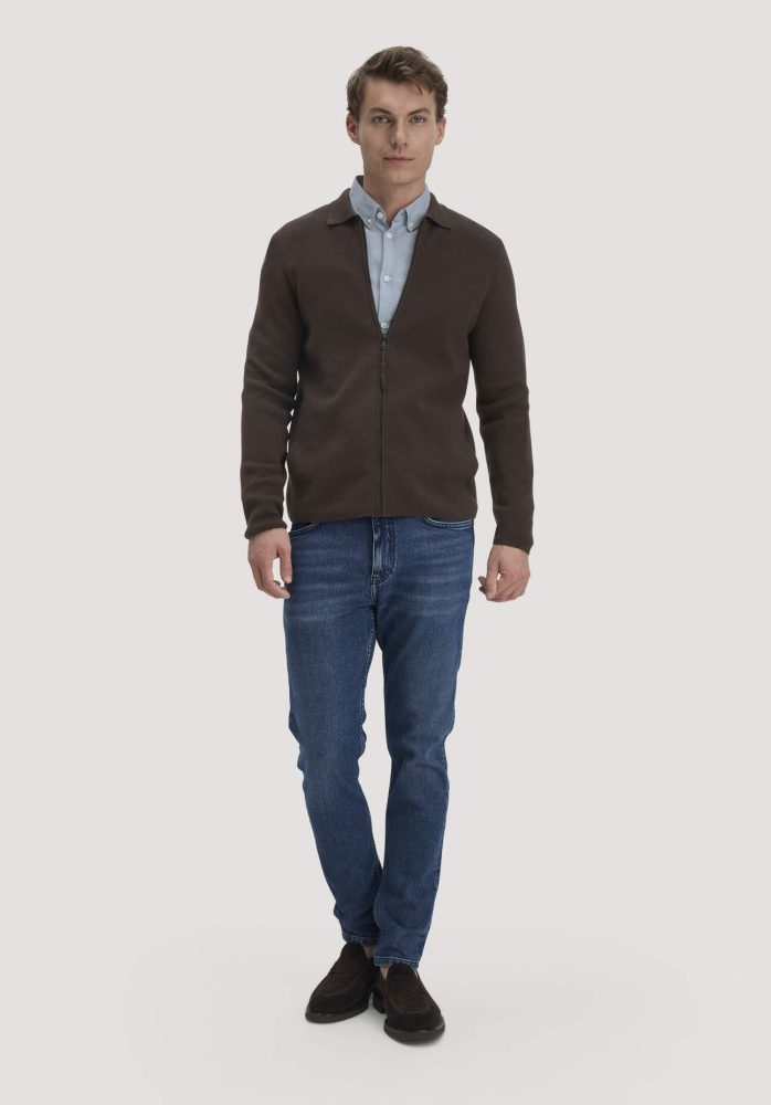 hessnatur Herren Jeans JASPER Slim aus Bio-Denim - blau Grösse36/34