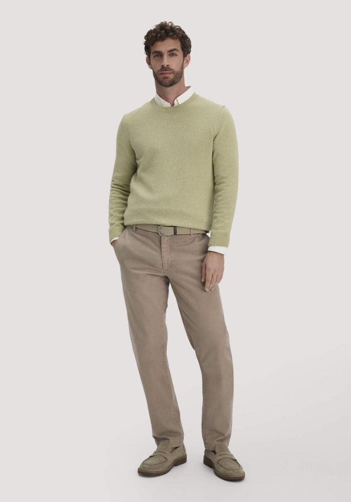 hessnatur Herren Chino LENN Regular aus Bio-Baumwolle - braun Grösse36/34