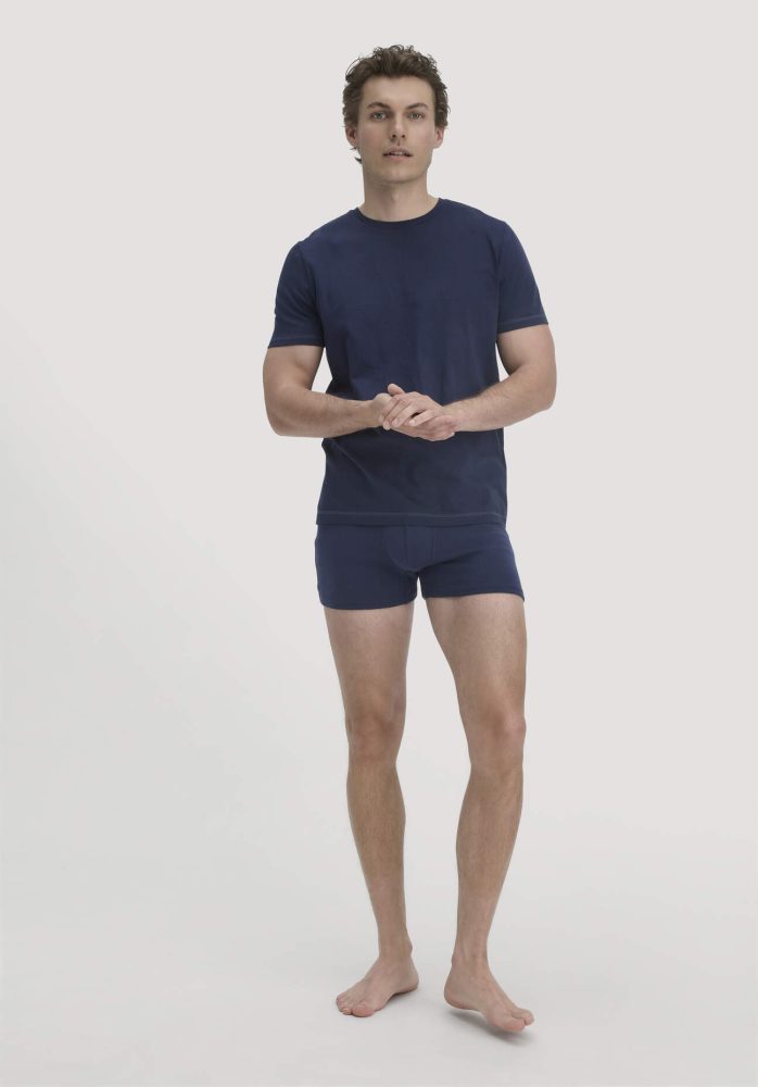 hessnatur Herren T-Shirt PURE COTTON aus Bio-Baumwolle - blau Grösse54