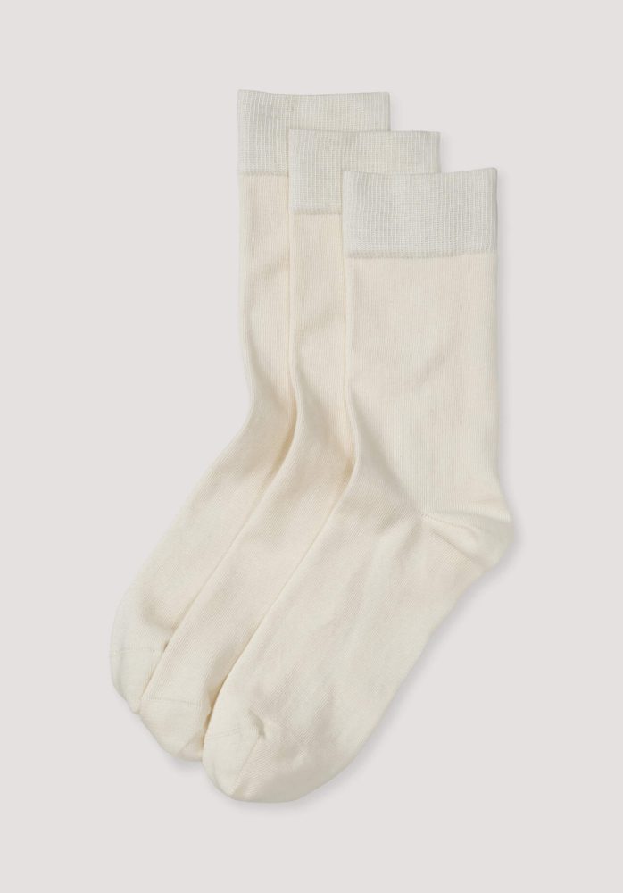 hessnatur Herren Socken aus Bio-Baumwolle - weiß Grösse43-45