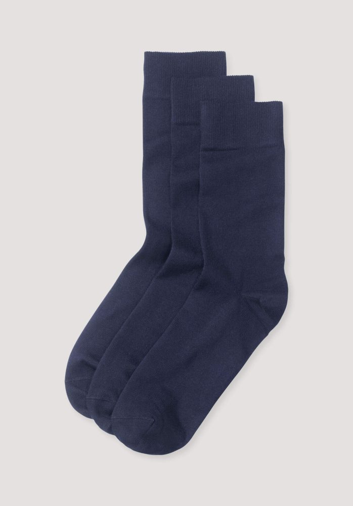 hessnatur Herren Socken aus Bio-Baumwolle - blau Grösse43-45