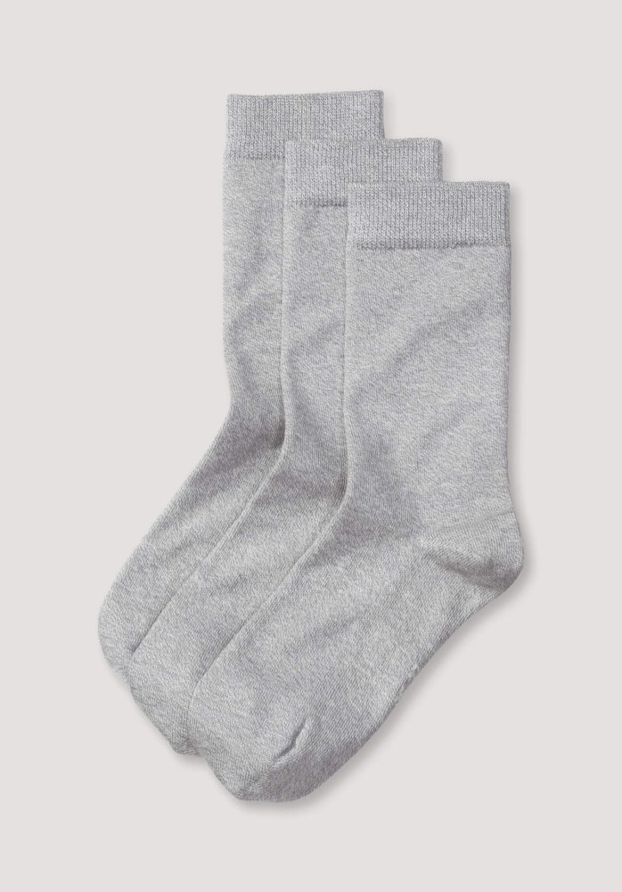 hessnatur Damen Socken aus Bio-Baumwolle - grau Grösse38-40