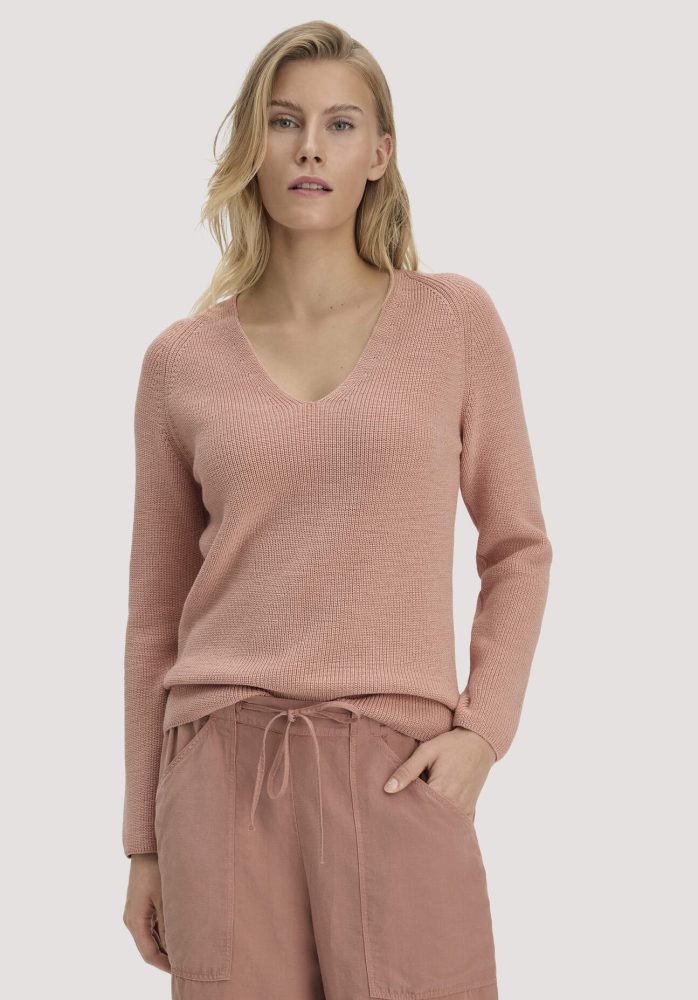 hessnatur Damen Strick Pullover Regular aus Bio-Baumwolle - rosa GrösseM