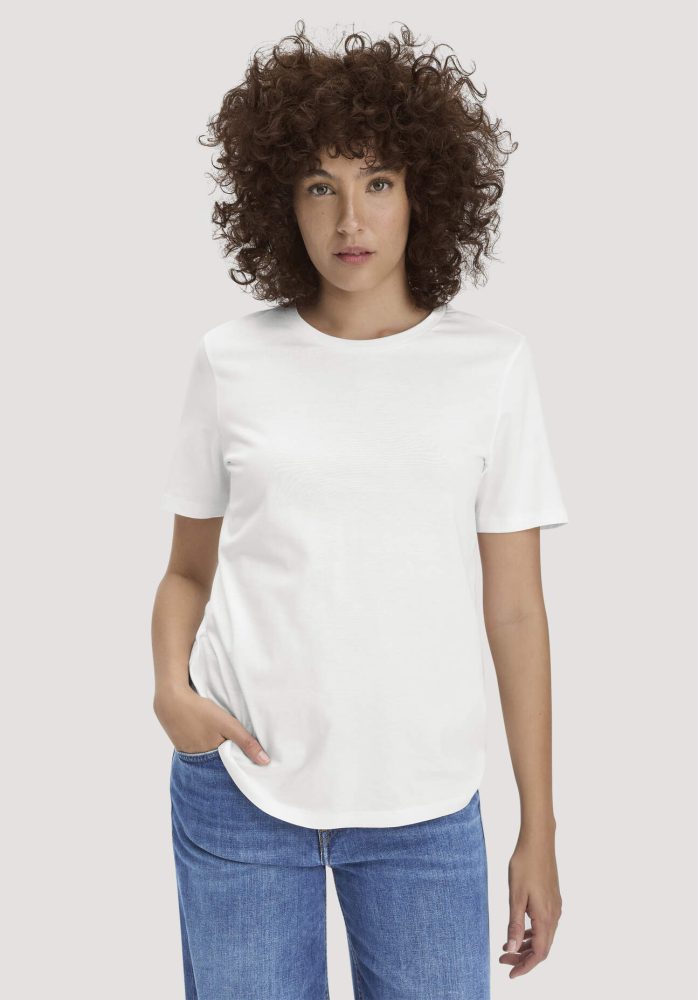 hessnatur Damen T-Shirt Regular aus Regenerative Organic Cotton (ROC) - weiß Grösse44