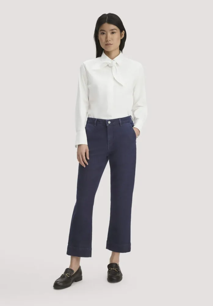 hessnatur Damen Jeans ELENY Culotte Straight Leg BETTER RECYCLED aus Bio-Denim - blau Grösse31/29