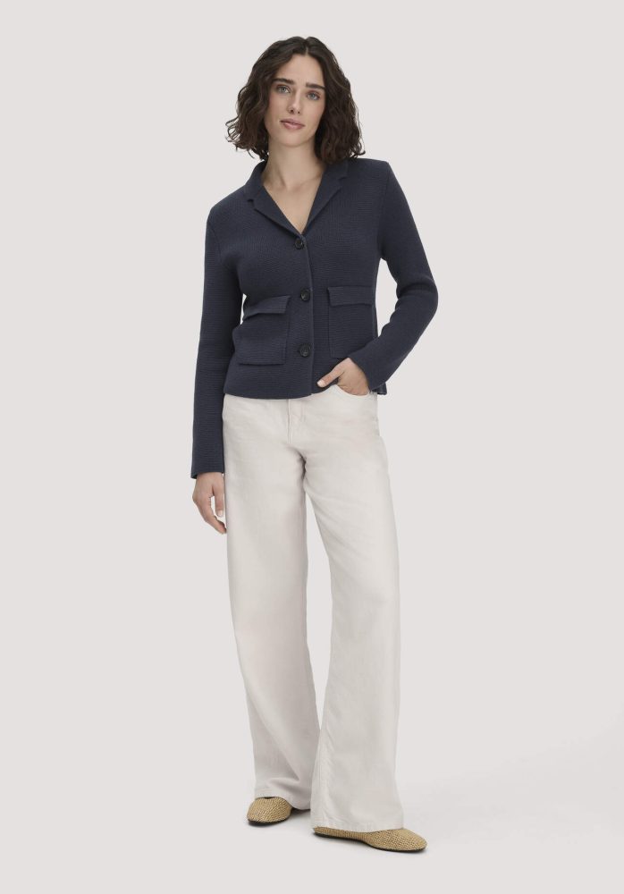hessnatur Damen Jeans ALVA Wide Leg UNDYED aus Bio-Baumwolle mit TENCEL™ Lyocell - naturfarben Grösse33/32