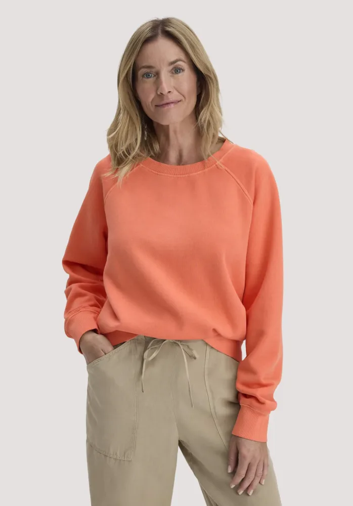 hessnatur Damen Sweatshirt Oversize aus Bio-Baumwolle - orange GrösseXS