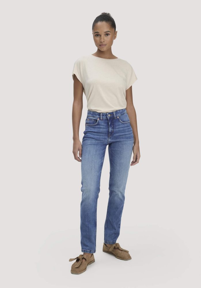 hessnatur Damen Jeans LEA Slim aus Bio-Denim - blau Grösse30/30