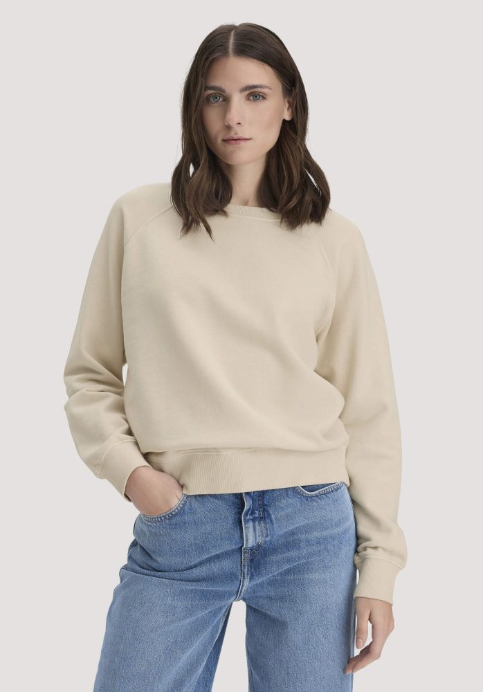 hessnatur Damen Sweatshirt Oversize aus Bio-Baumwolle - beige GrösseS