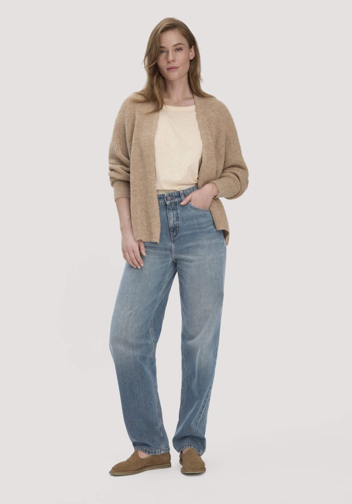 hessnatur Damen Jeans NIVA Tapered Leg aus Bio-Baumwolle - blau Grösse31/32