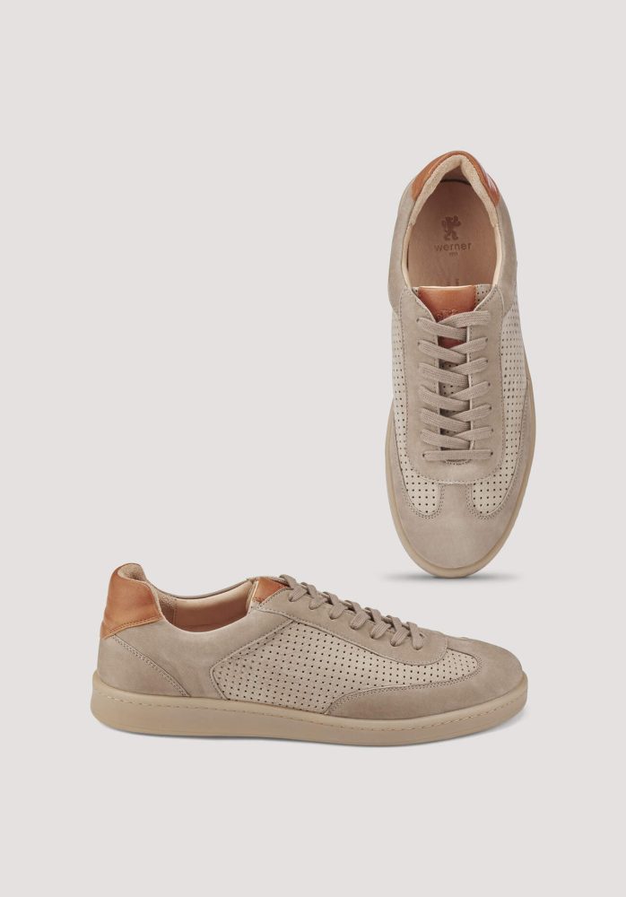 hessnatur Herren Sneaker aus Nappa- und Nubukleder - braun Grösse42