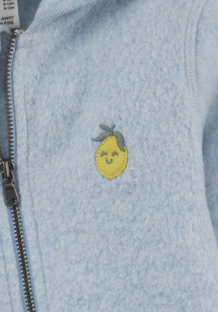 hessnatur Baby Softfleece Overall aus Bio-Baumwolle - blau Grösse62/68