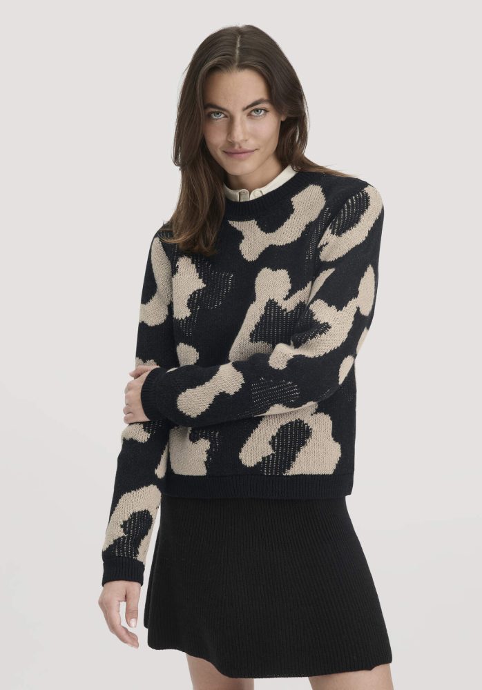 hessnatur Damen Strick Pullover Relaxed aus Bio-Baumwolle und Bio-Schurwolle - beige GrösseS