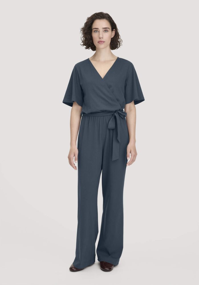 hessnatur Damen Jersey Overall Relaxed aus Bio-Baumwolle - blau Grösse34