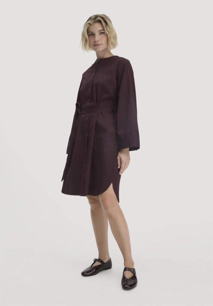 hessnatur Damen Kleid Relaxed aus Bio-Baumwolle - braun Grösse42