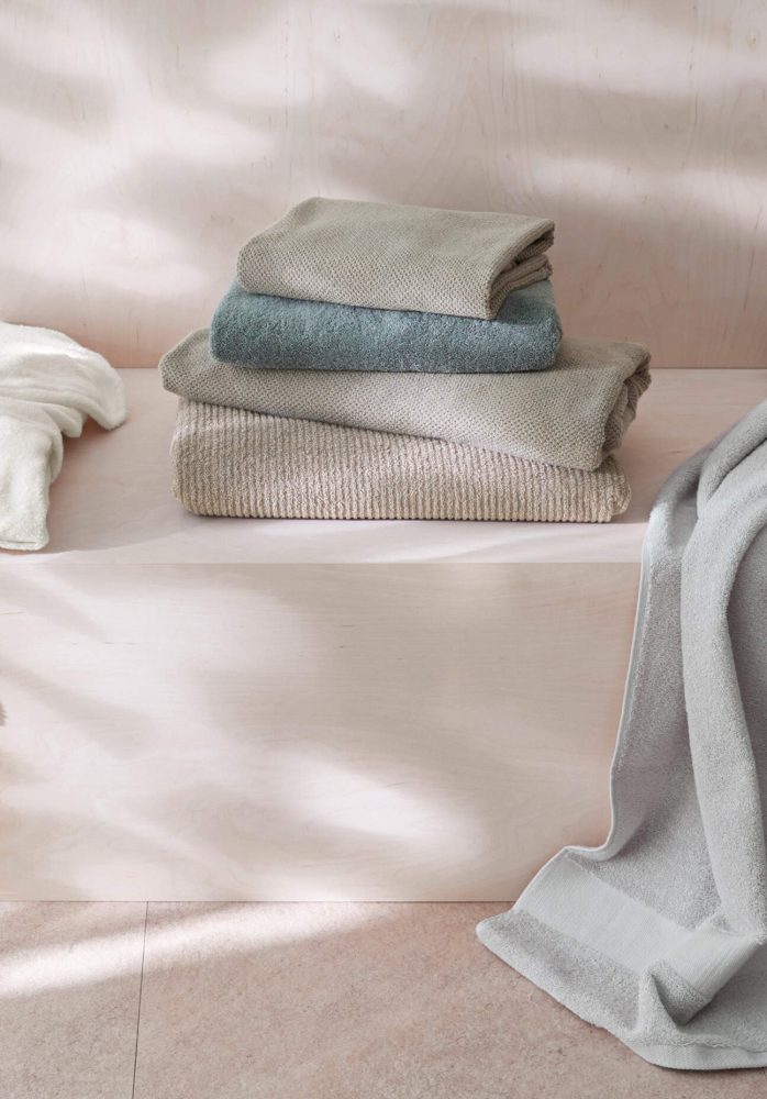 hessnatur Frottier Handtuch Rippstruktur aus Bio-Baumwolle - beige Grösse50x100 cm