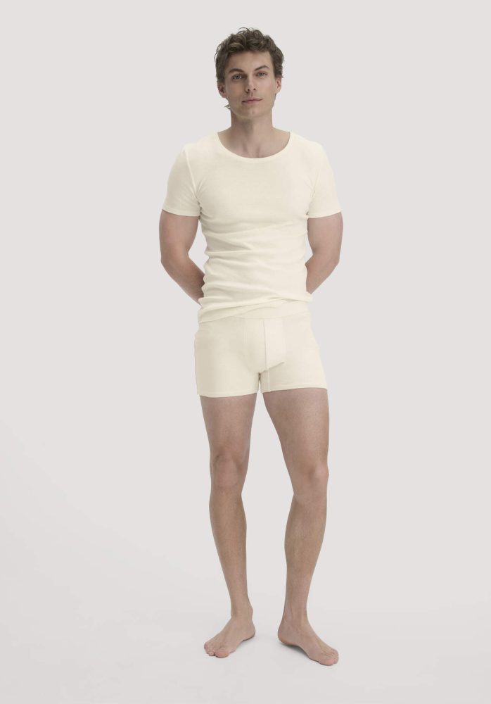 hessnatur Herren Pants Regular Cut im PURE NATURE aus Bio-Baumwolle - naturfarben Grösse5 = M