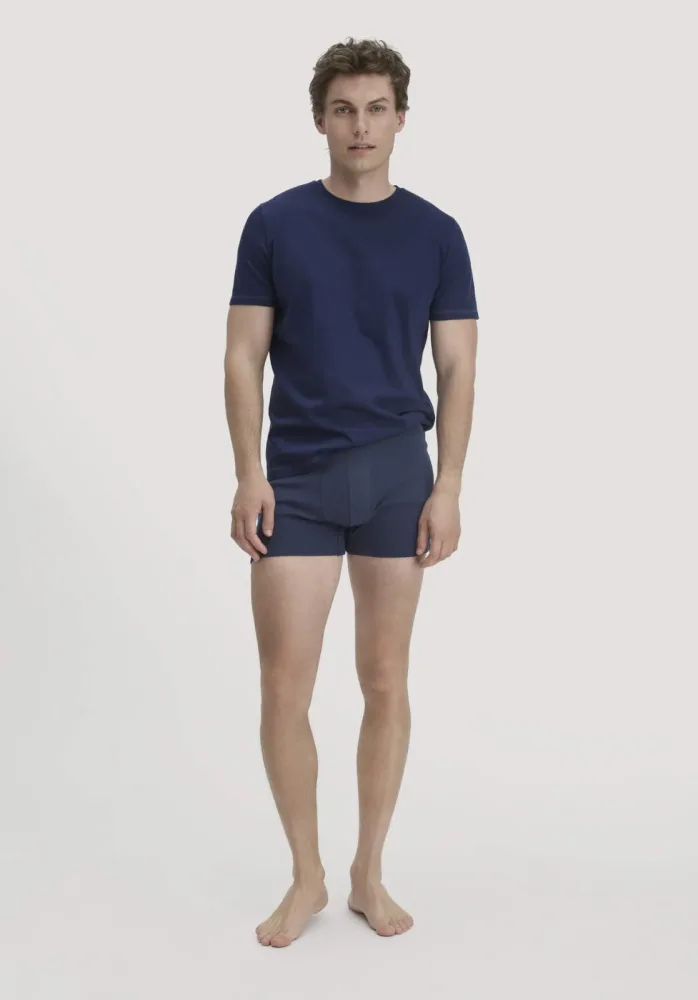 hessnatur Herren Pants Regular Cut im PURE NATURE aus Bio-Baumwolle - blau Grösse8 = XXL