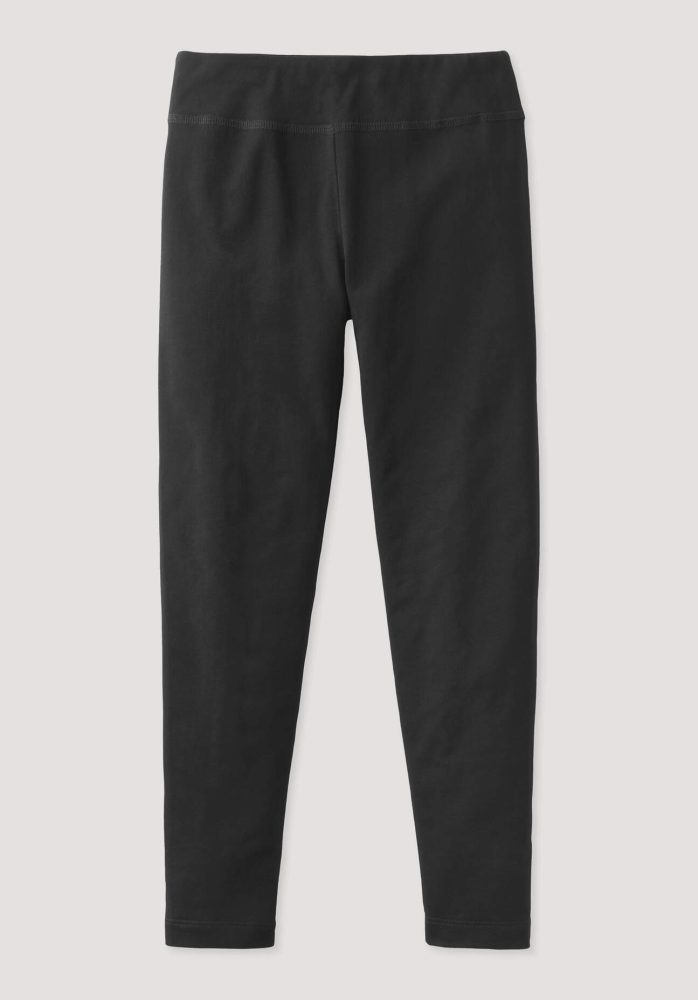 hessnatur Kinder Leggings aus Bio-Baumwolle - schwarz Grösse134/140
