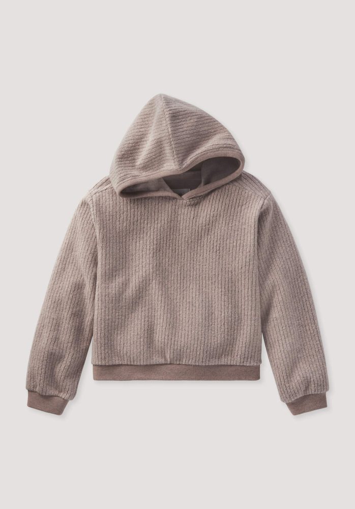hessnatur Kinder Fleece Sweatshirt BETTER RECYCLING aus Bio-Baumwolle - orange Grösse98/104