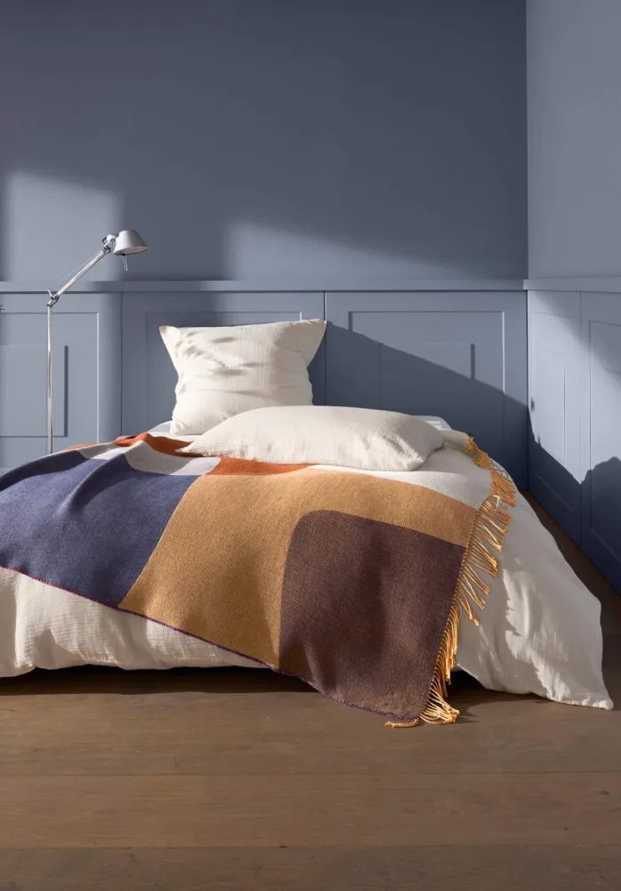 hessnatur Lambswool Mix Plaid LUNA aus Bio-Schurwolle und Bio-Baumwolle - rosa - Größe 130x180 cm