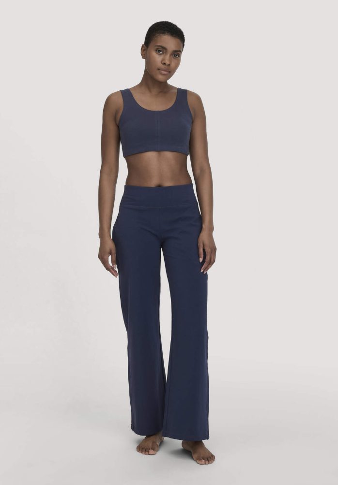 hessnatur Loungewear Hose Regular ACTIVE LIGHT aus Bio-Baumwolle - blau GrösseM