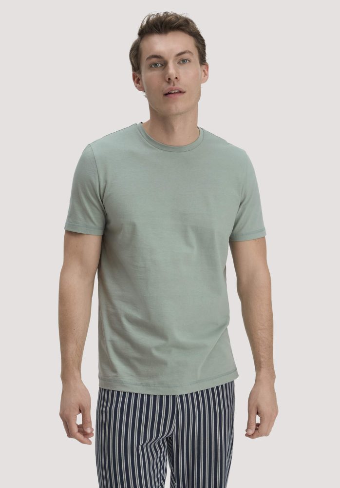 hessnatur Herren T-Shirt PURE COTTON aus Bio-Baumwolle - grün Grösse46