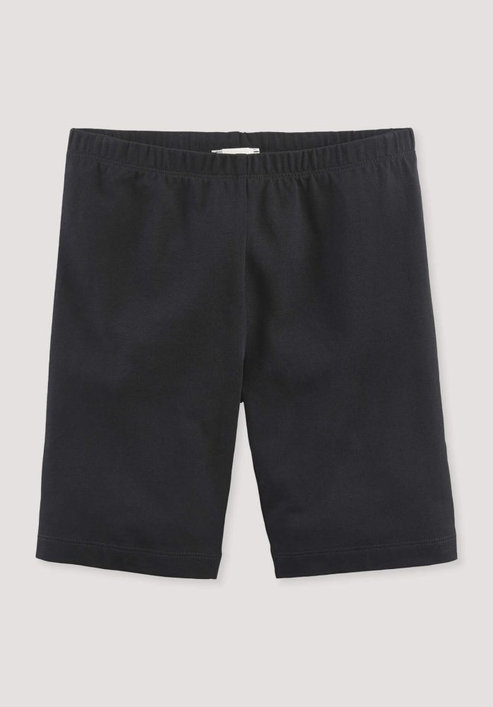 hessnatur Kinder Radlerhose aus Bio-Baumwolle - schwarz Grösse110/116