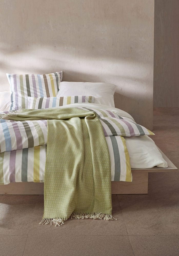 hessnatur Renforcé Bettwäsche-Set CANNES aus Bio-Baumwolle - grün Grösse200x200 / 2x40x80 cm