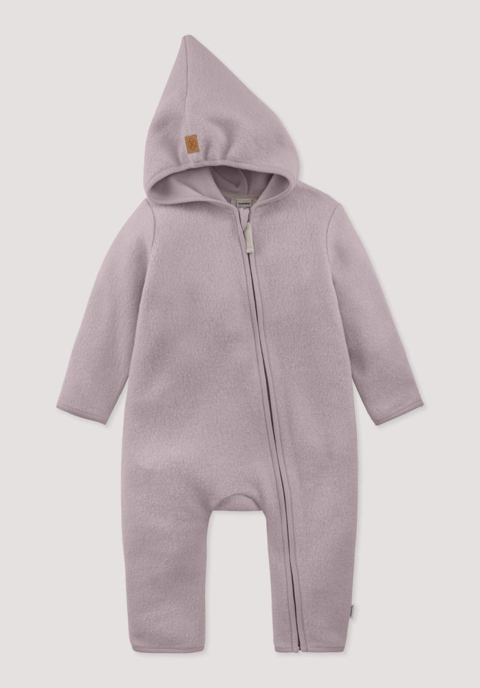 hessnatur Baby Fleece Overall aus Bio-Baumwolle - rosa Grösse98