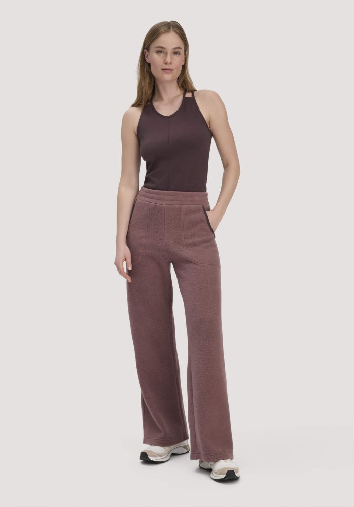 hessnatur Loungewear Fleece Hose Relaxed ACTIVE LIGHT aus Bio-Baumwolle - braun GrösseXS