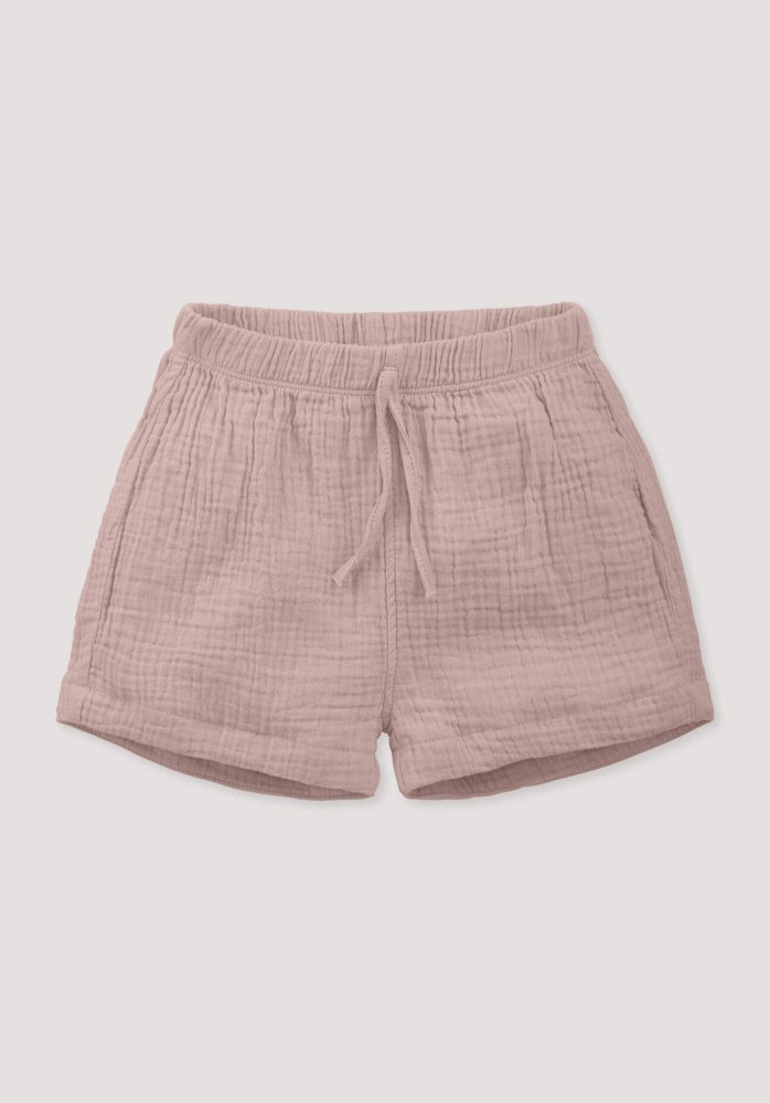 hessnatur Baby Musselin Shorts aus Bio-Baumwolle - rosa Grösse74/80