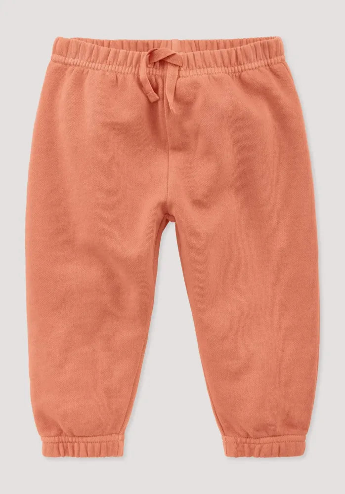 hessnatur Baby Sweathose BETTER RECYCLING aus Bio-Baumwolle - orange Grösse98/104