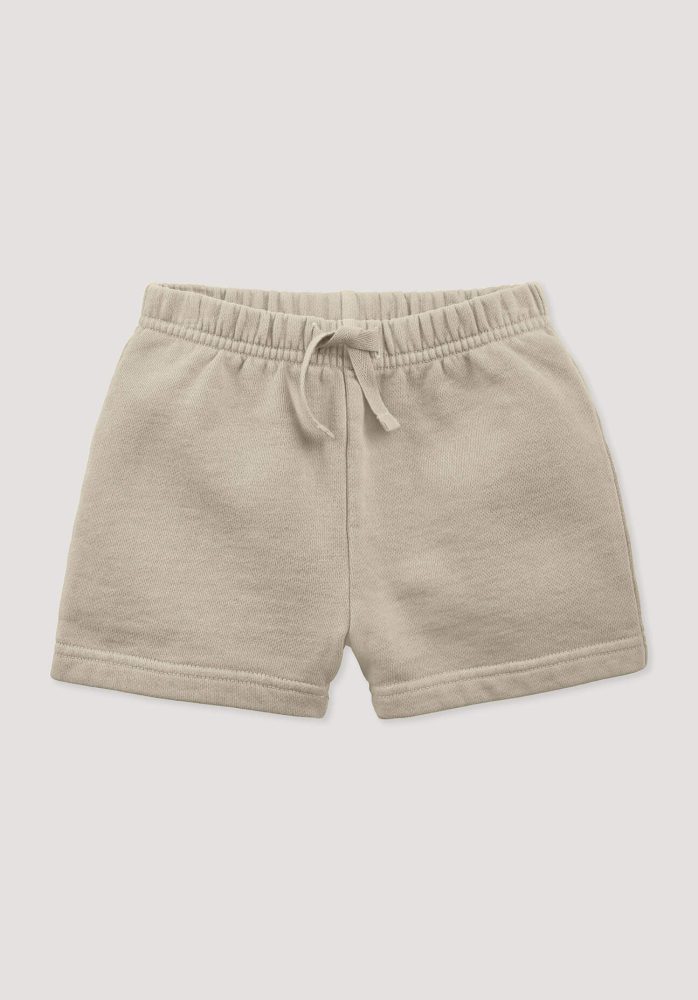 hessnatur Baby Sweatshorts BETTER RECYCLING aus Bio-Baumwolle - beige Grösse98/104
