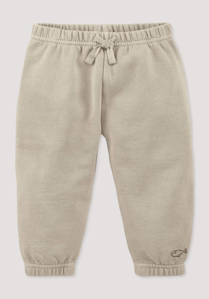 hessnatur Baby Sweathose BETTER RECYCLING aus Bio-Baumwolle - beige - Größe 74/80