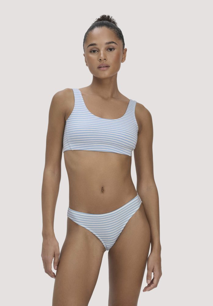 hessnatur Damen Slip Regular Cut COTTON FEEL aus Bio-Baumwolle - blau Grösse48