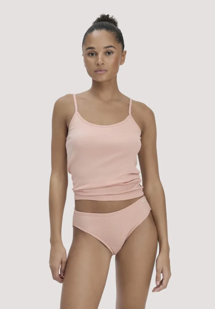 hessnatur Damen Slip Regular Cut im 2-Pack PURE COTTON aus Bio-Baumwolle - rosa Grösse46