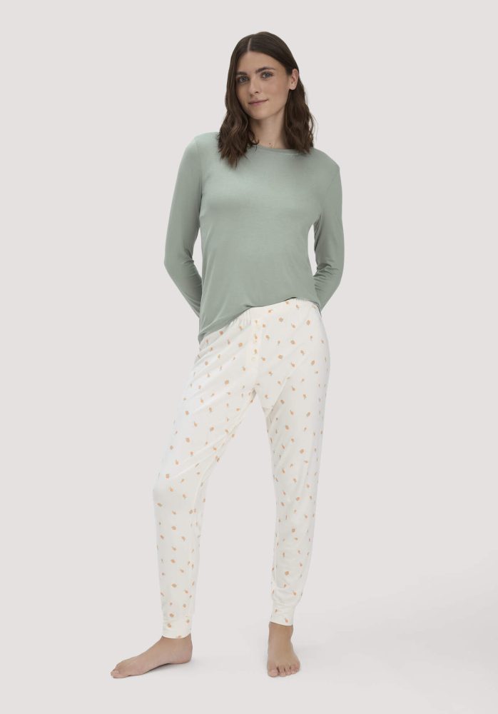 hessnatur Damen Schlafhose PURE FLOW aus TENCEL™ Modal - orange Grösse34