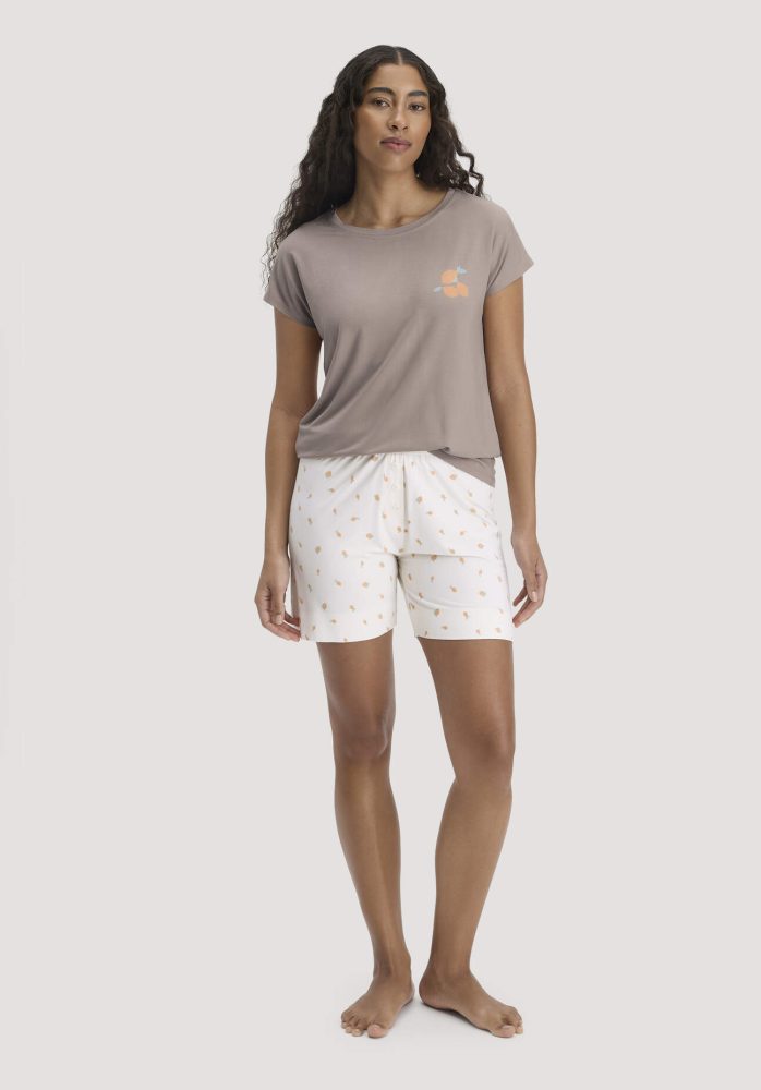 hessnatur Damen Pyjama PURE FLOW aus TENCEL™ Modal - beige Grösse34