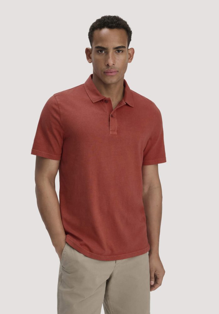 hessnatur Herren Jersey Polo Regular aus Bio-Baumwolle - braun Grösse46