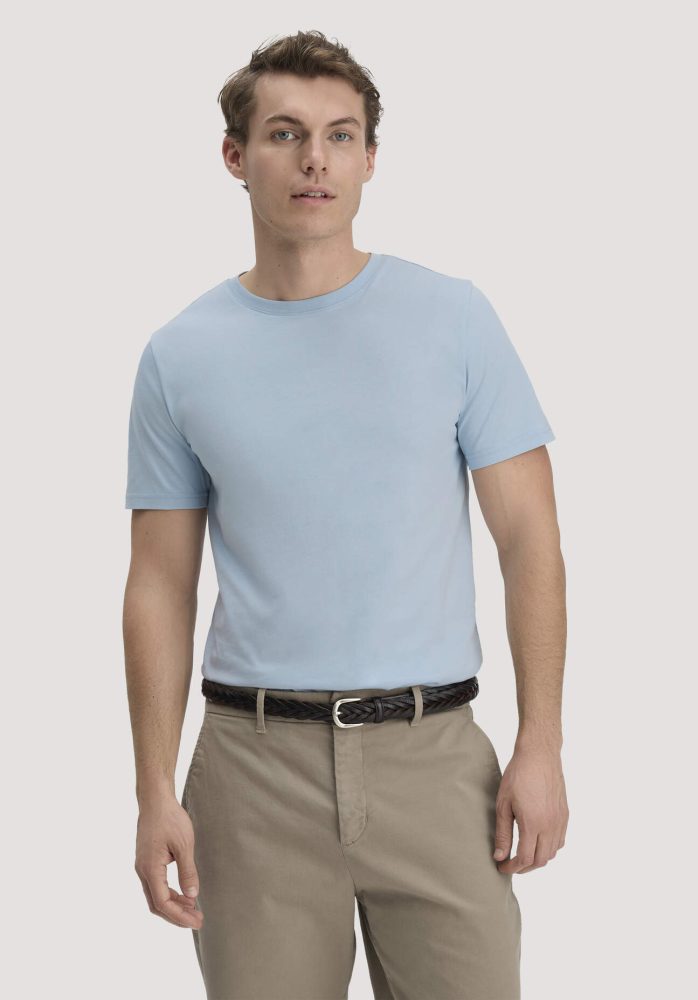 hessnatur Herren T-Shirt Regular aus Regenerative Organic Cotton (ROC) - blau Grösse54