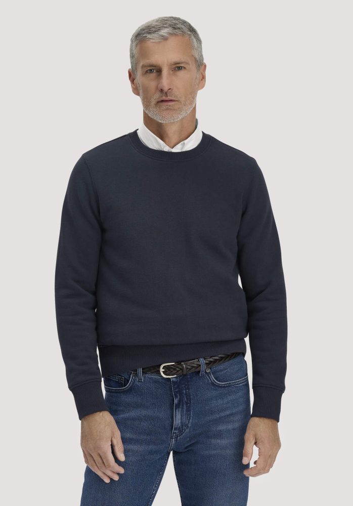 hessnatur Herren Sweatshirt Regular BETTERRECYCLING aus Bio-Baumwolle - blau GrösseL