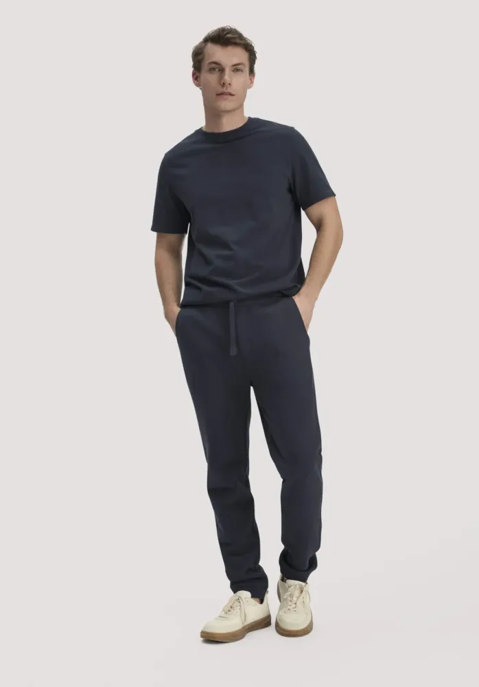 hessnatur Herren Sweathose TRIAS Relaxed BETTERRECYCLING aus Bio-Baumwolle - blau GrösseS