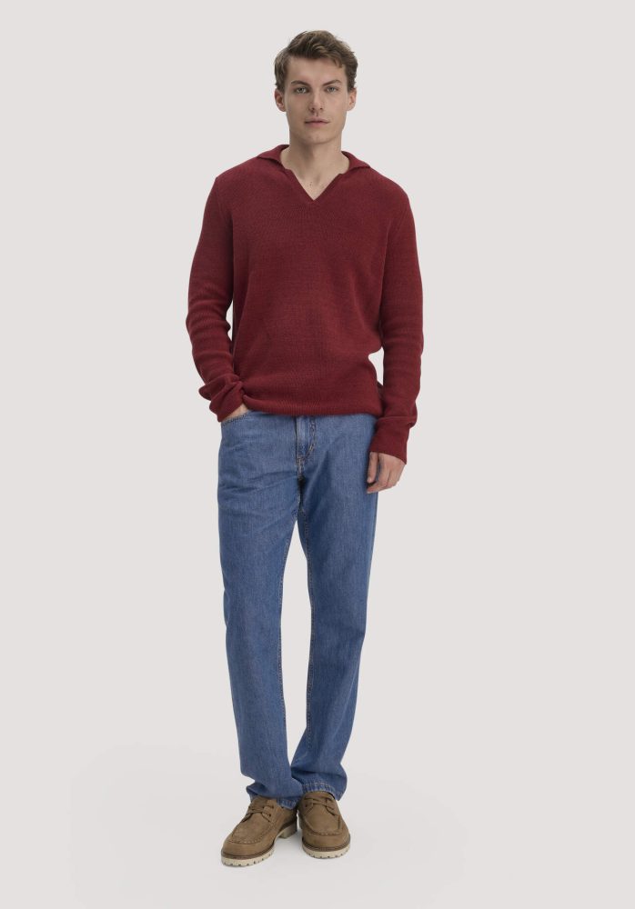 hessnatur Herren Jeans BEN Regular Straight aus Bio-Denim mit TENCEL™ Lyocell und Leinen - blau Grösse38/32